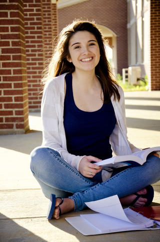 College Admission | Smiling Student Studying